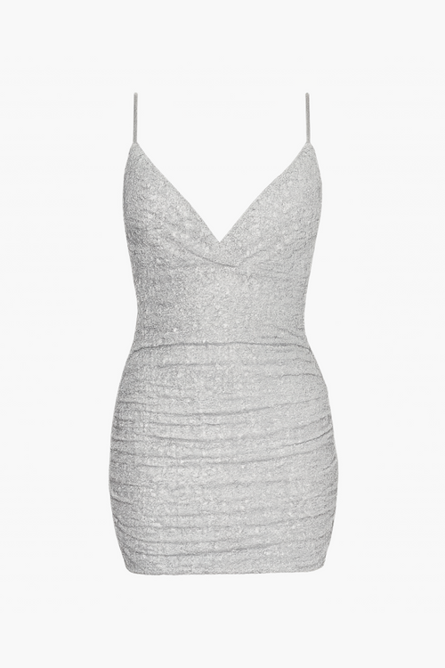 Applause Sequin Crossed Back Mini Dress