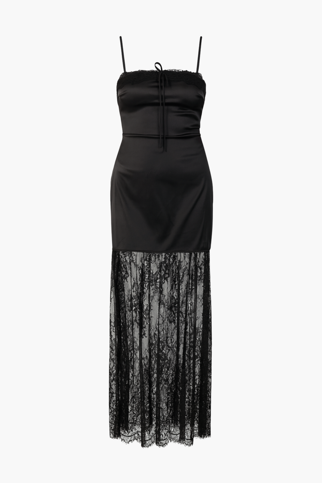 Orielle Satin Lace Maxi Dress