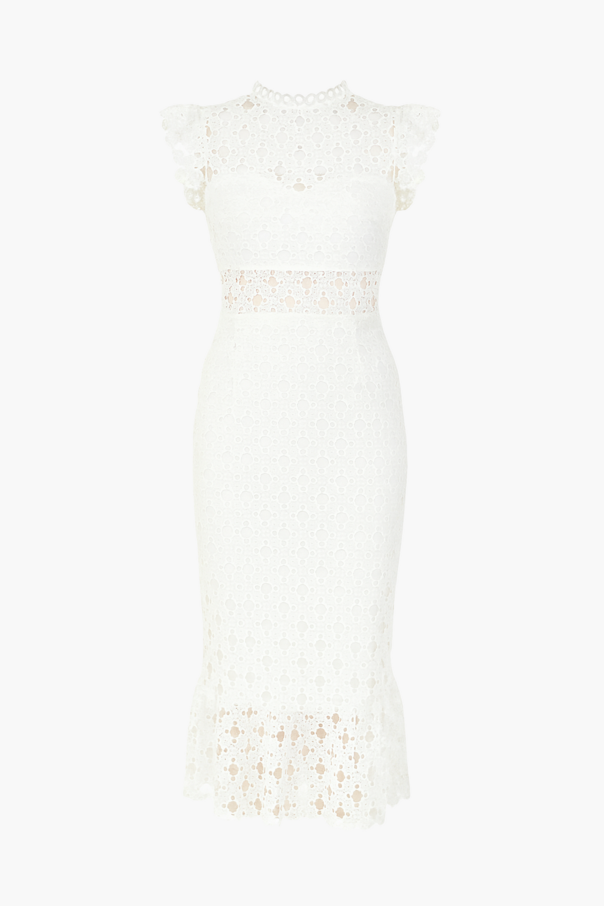 Samantha Lace Trumpet Bottom Midi Dress