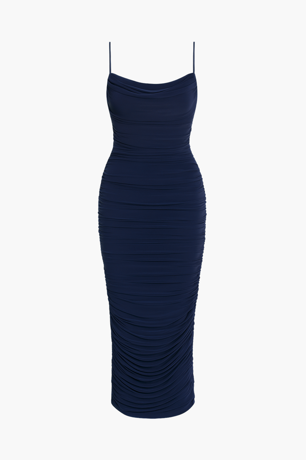 Whitney Mesh Ruched Midi Dress