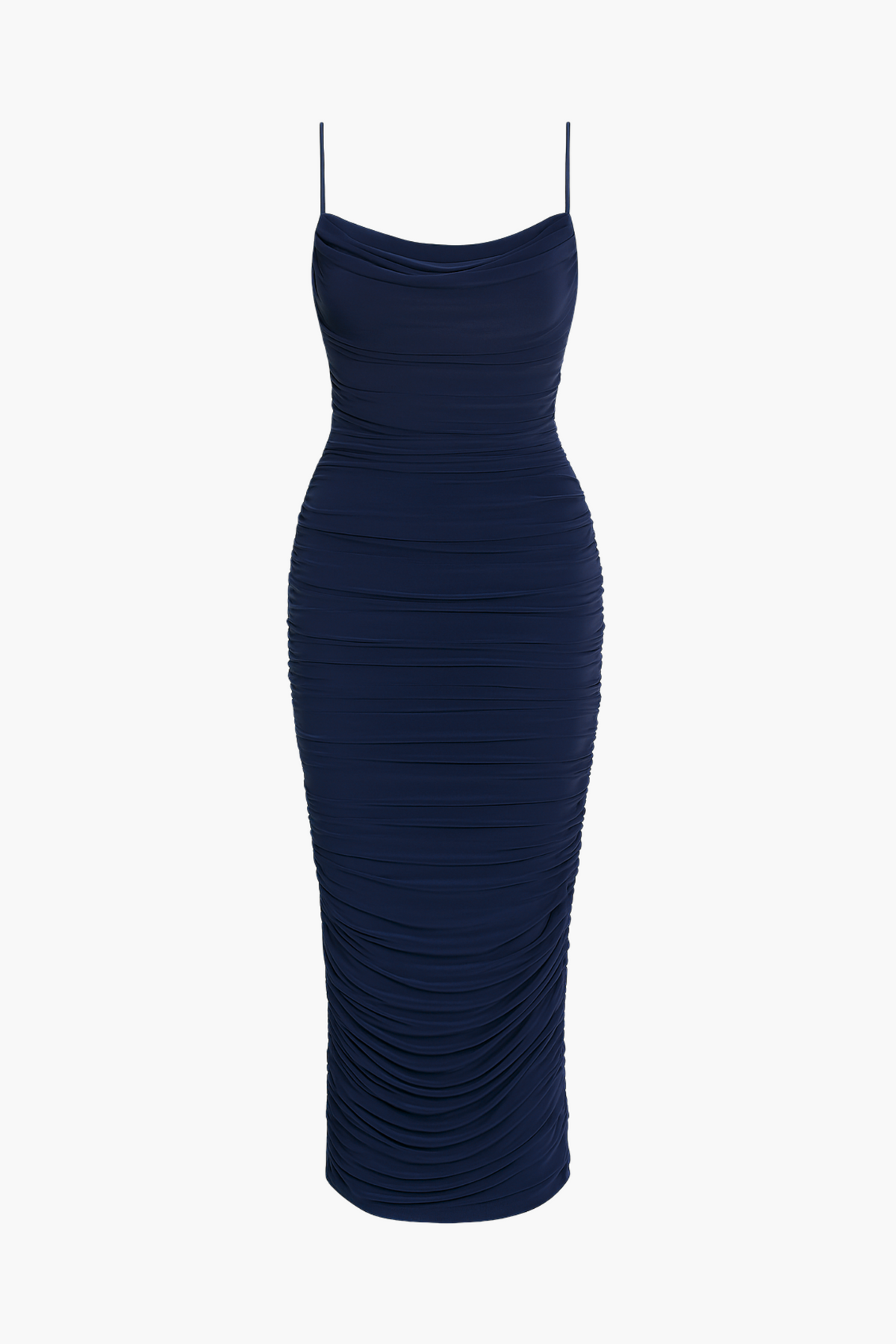 Whitney Mesh Ruched Midi Dress