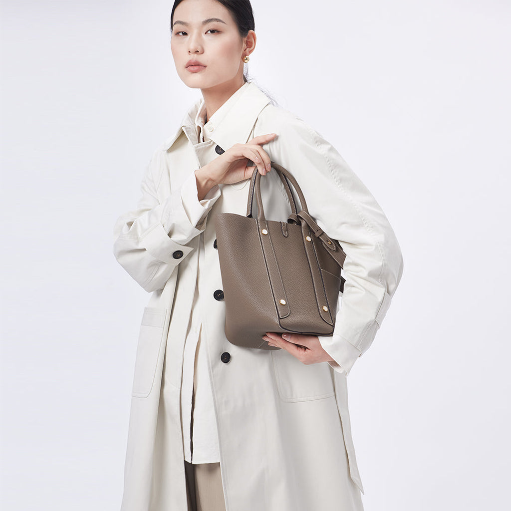 Handmade Leather Tote Bag - Large Size
