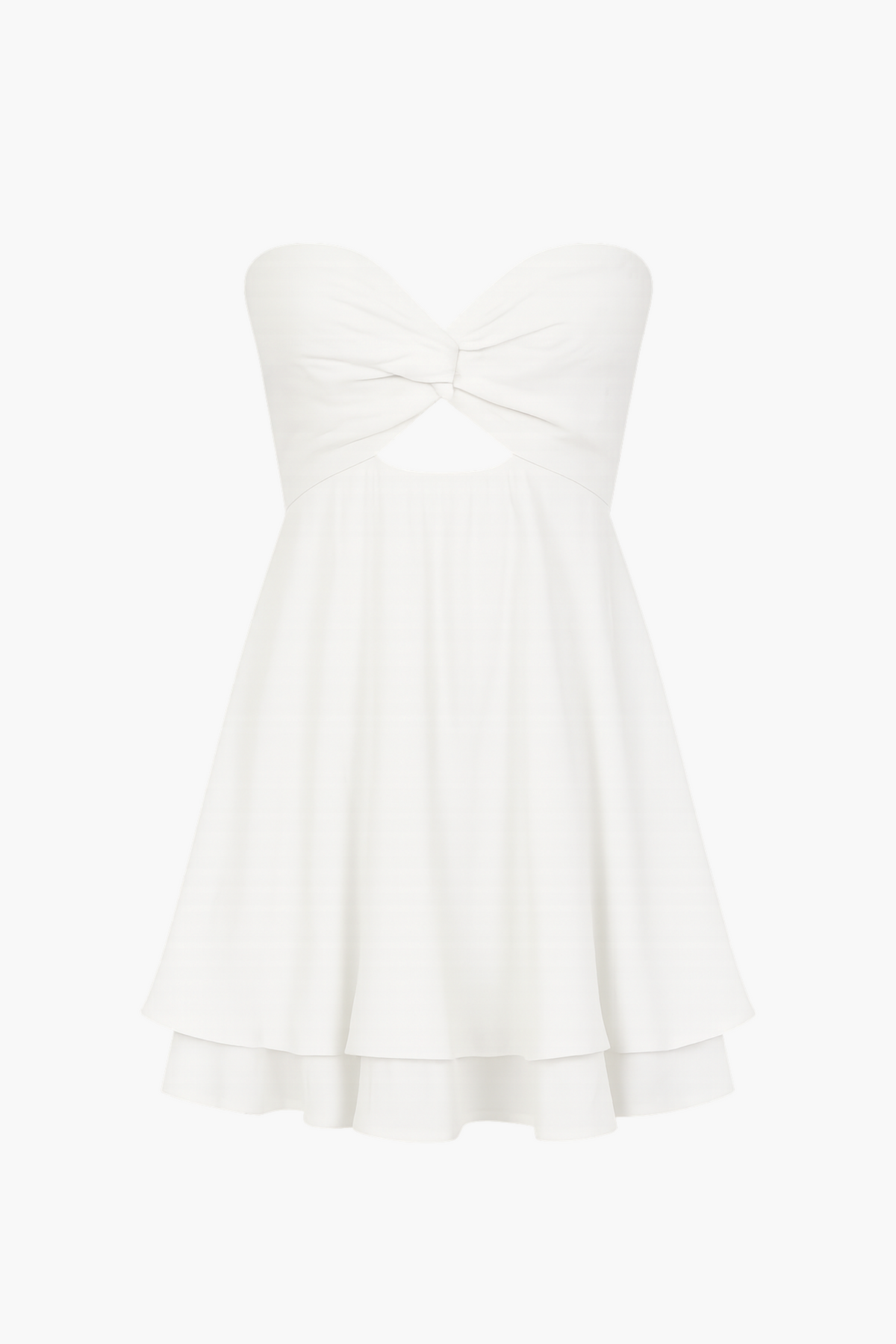 Amoura Strapless Twist Shimmer Mini Dress