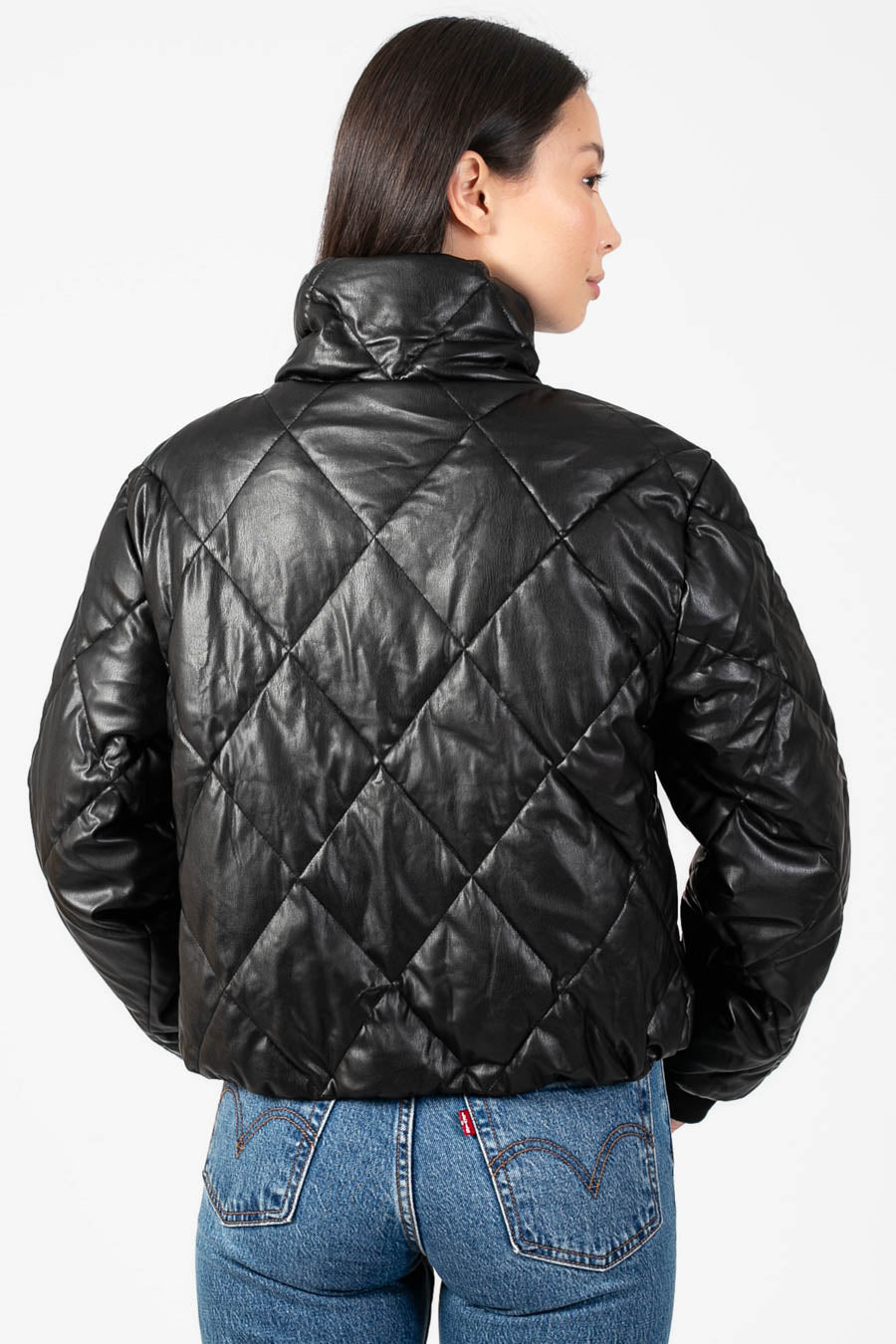 Raven Quilted Faux Leather Jacket