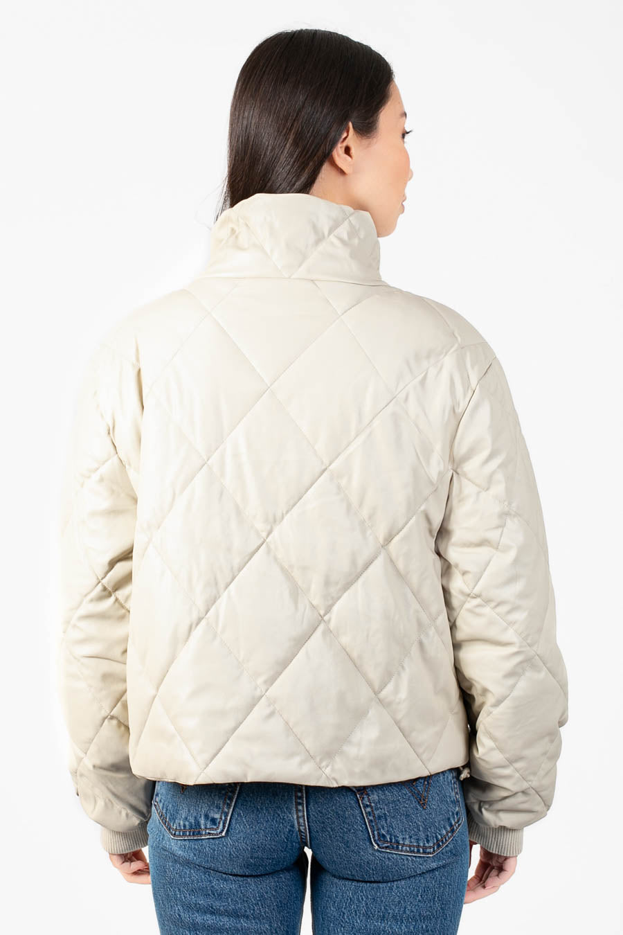 Raven Quilted Faux Leather Jacket