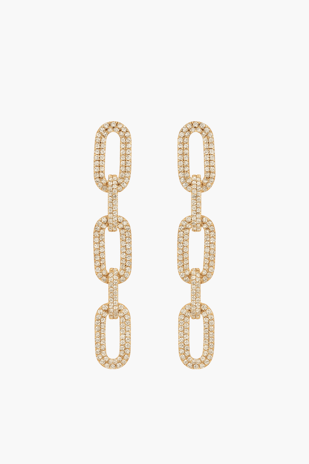 Rhinestone Chain Link Earrings