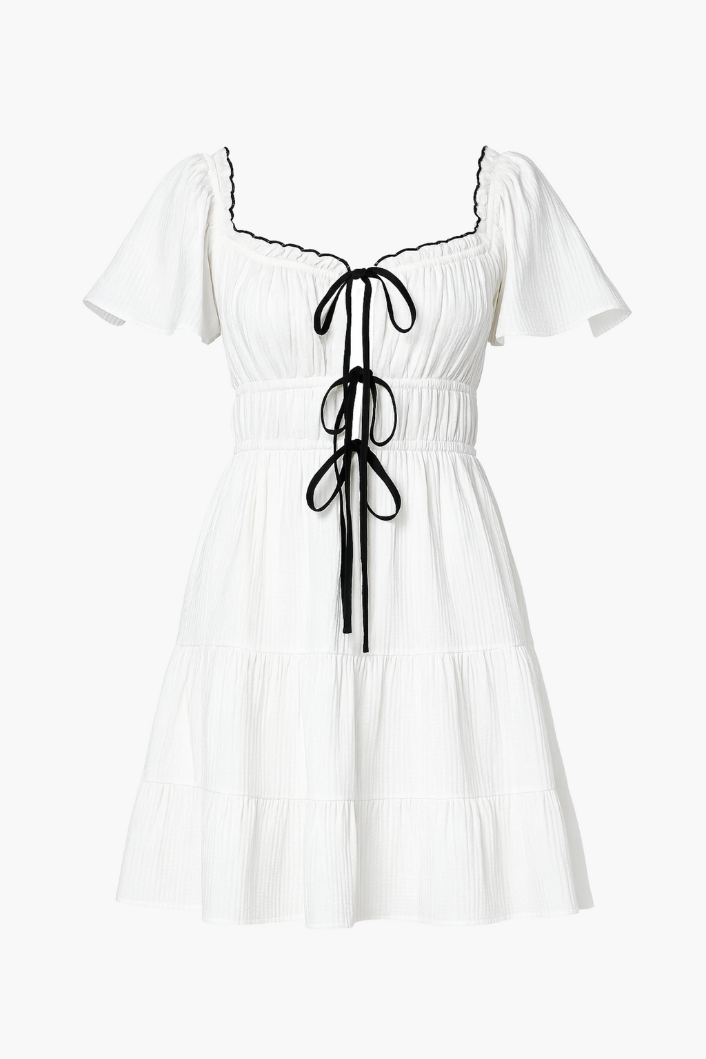 Elodie Contrast Bow Mini Dress