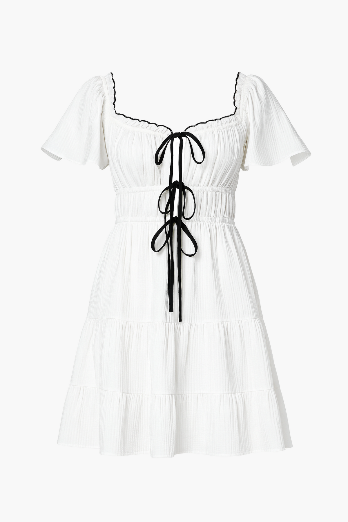 Elodie Contrast Bow Mini Dress