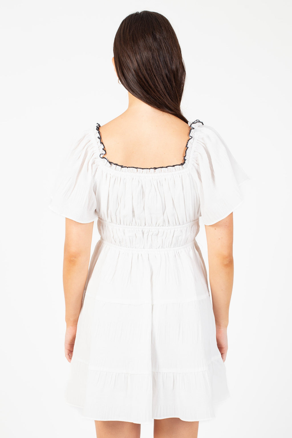 Elodie Contrast Bow Mini Dress