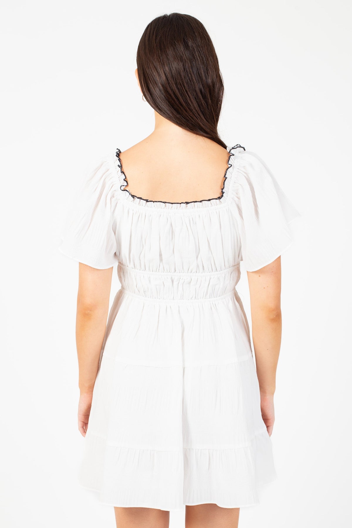 Elodie Contrast Bow Mini Dress