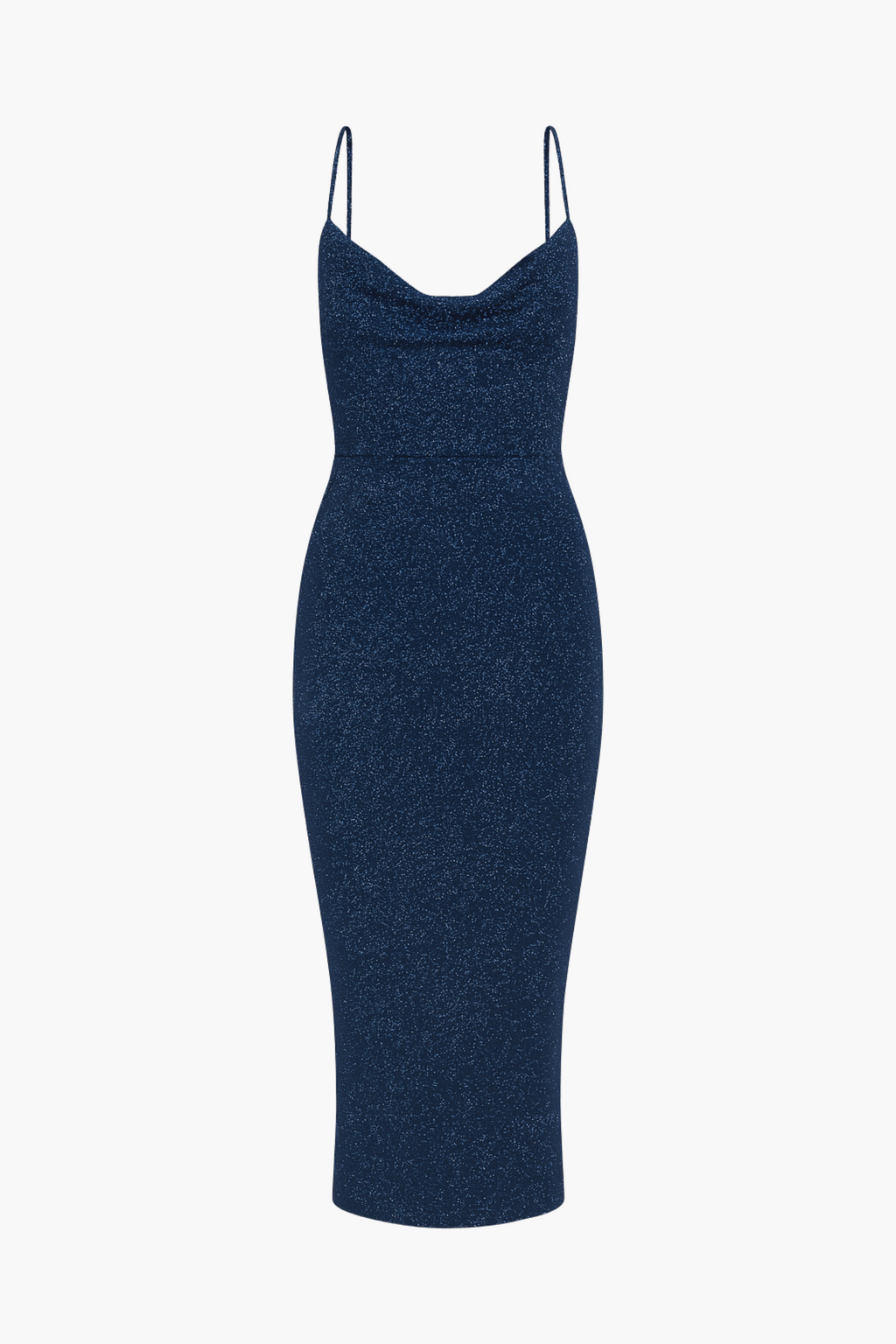 Livvy Rhinestone Back Shimmer Midi Dress