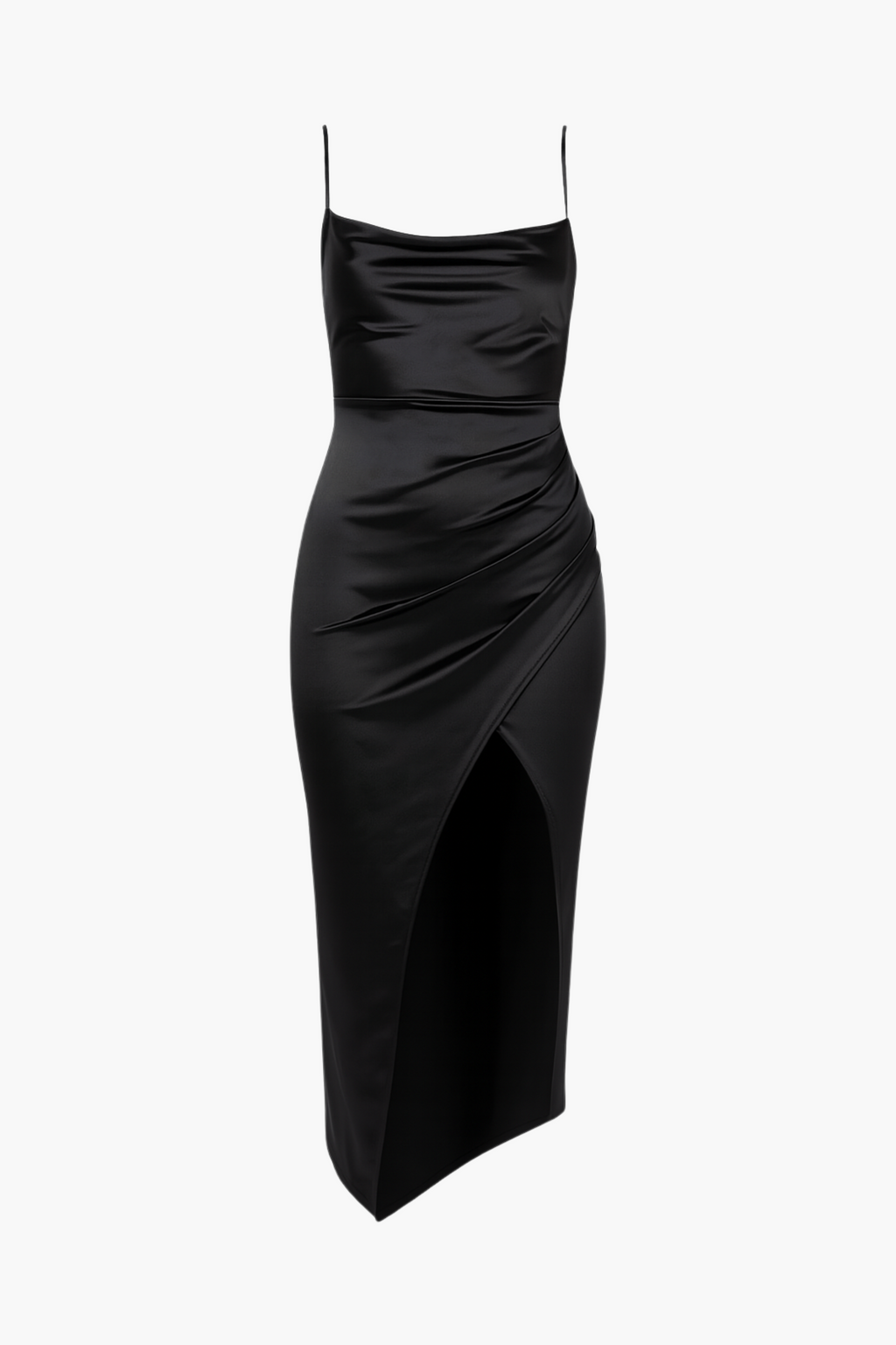 Hyla Drape Neck Satin Bodycon Mini Dress