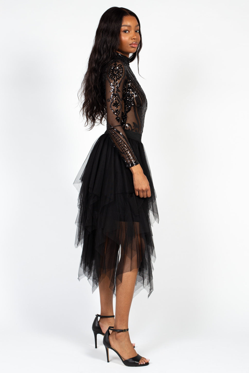 Starstruck Embellished Sequin Mesh Bodysuit