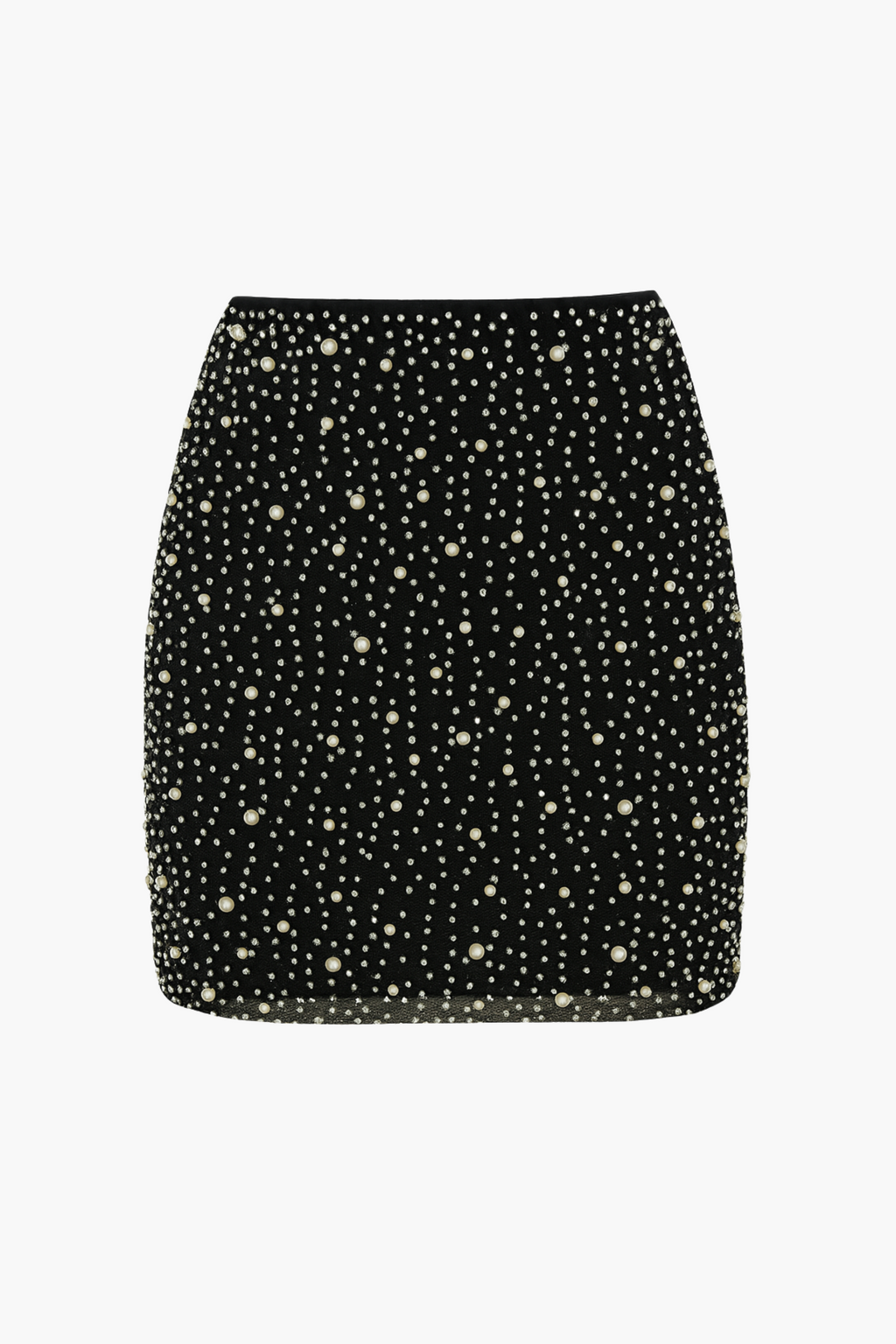 Star Pearl Rhinestone Mini Skirt