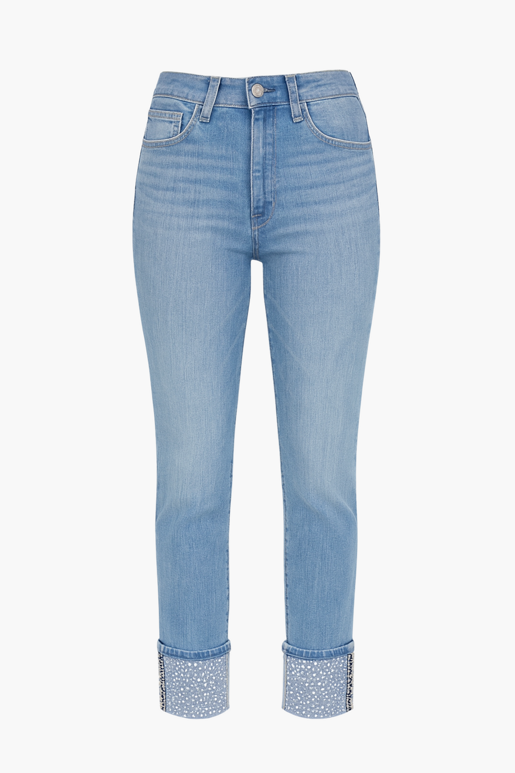Vervet Jeanne Rhinestone Cuff Jeans