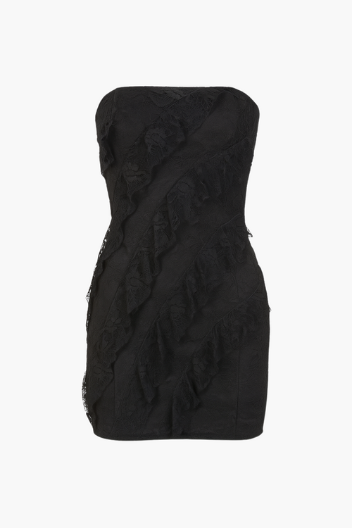 Bad Romance Lace Ruffle Mini Dress