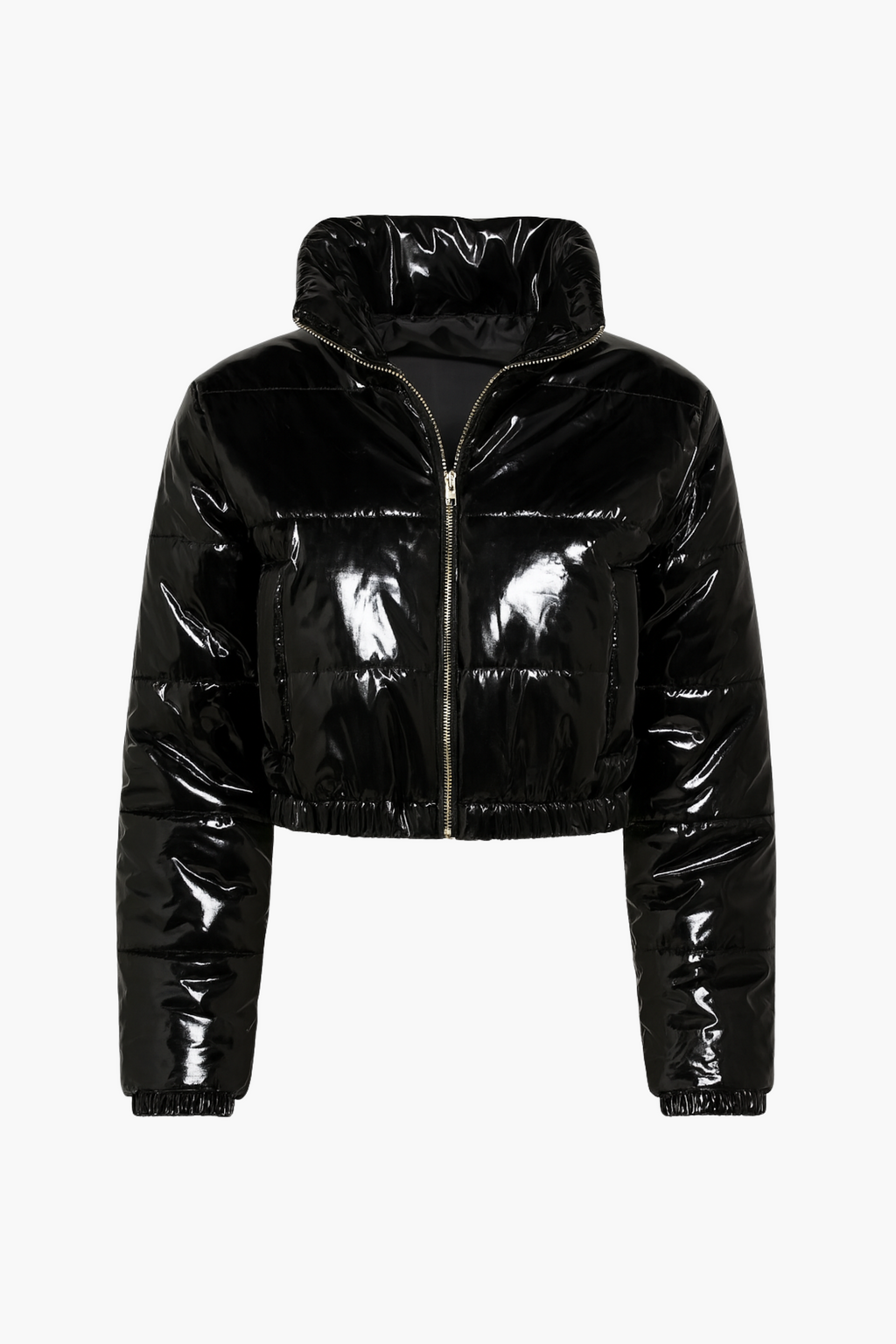 Lola Patent Bomber Puffer Jacket