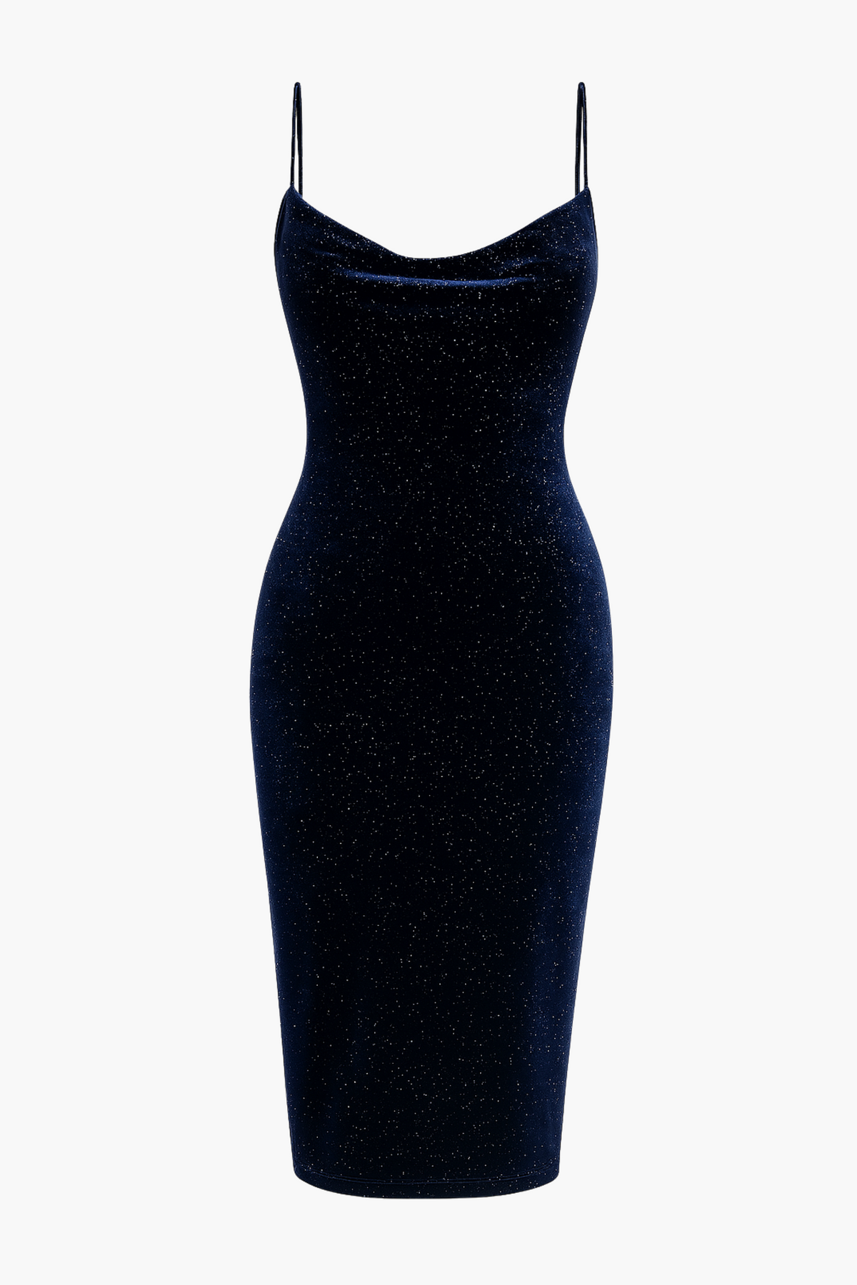 Makenna Shimmer Velvet Midi Dress