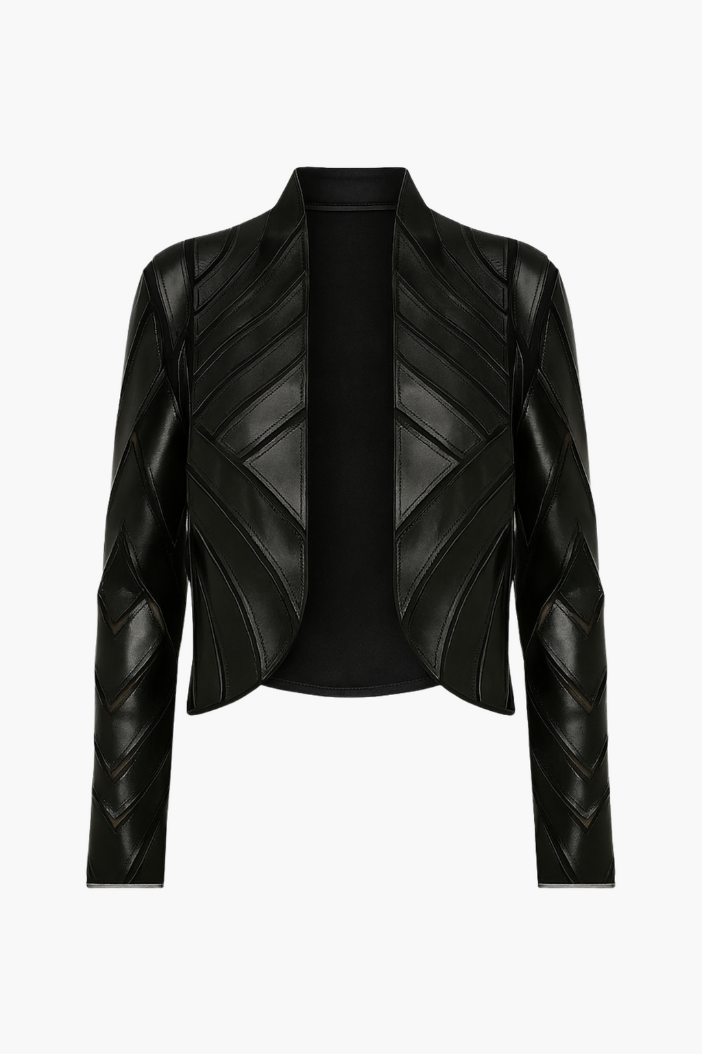 Noir Mesh Vegan Leather Jacket