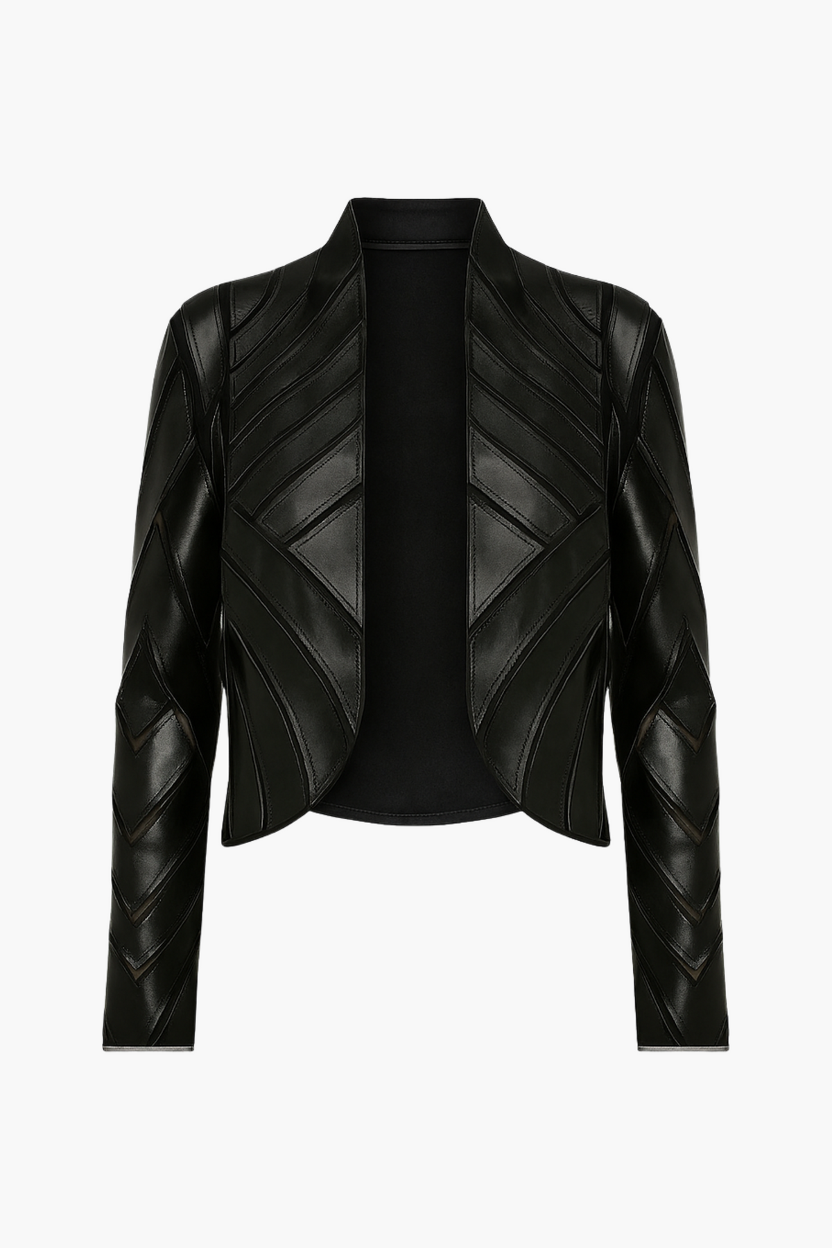 Noir Mesh Vegan Leather Jacket