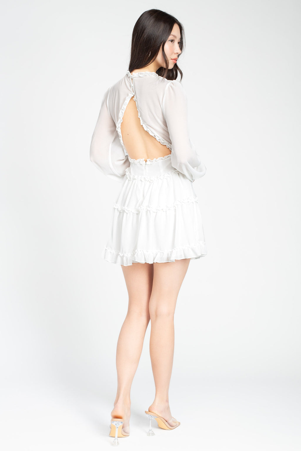 Mackenzie Ruffle Trim Mini Dress
