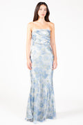 Novalie Floral Satin Maxi Dress