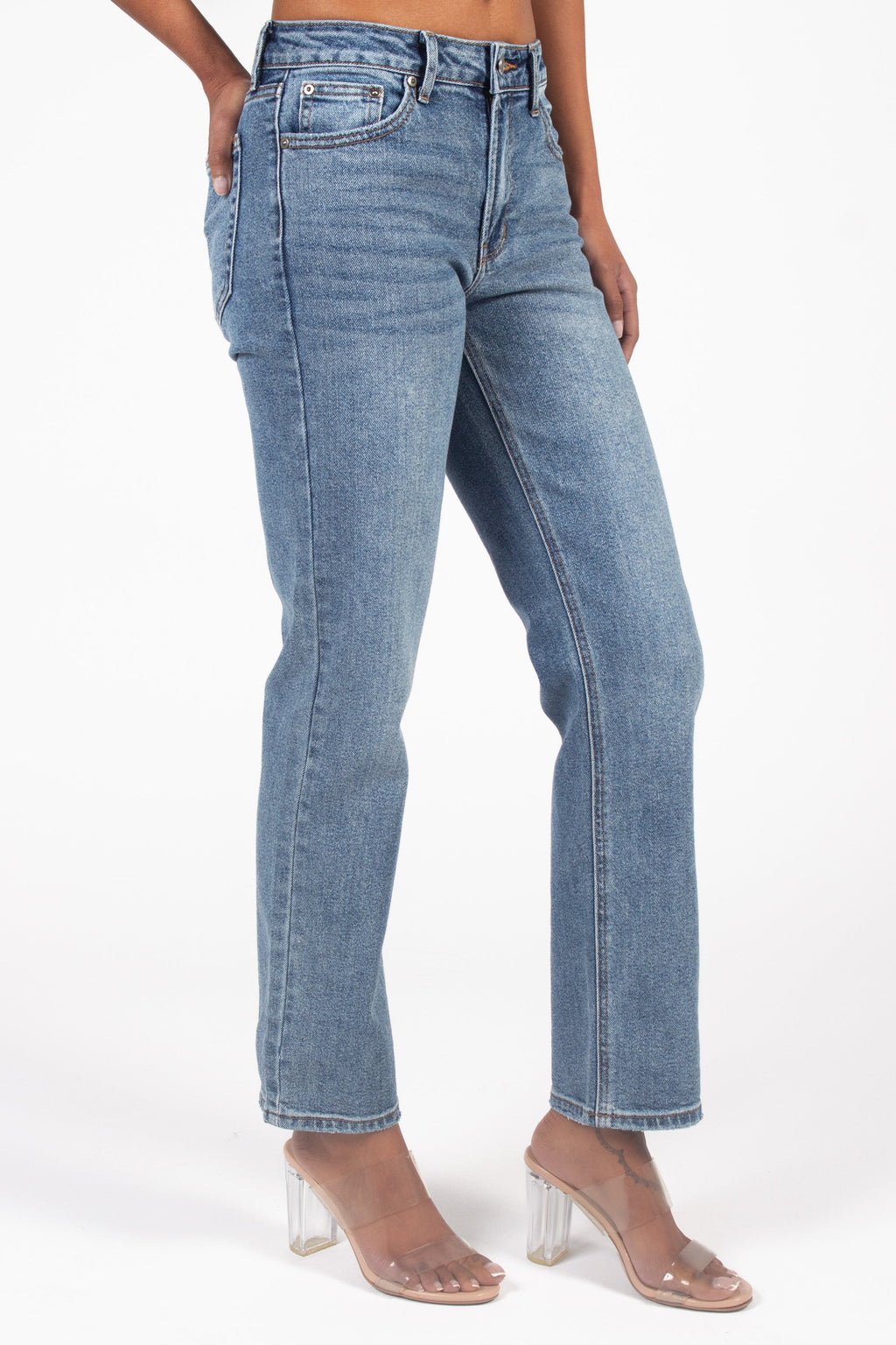 Just Black Denim Clean Stretch Straight Jeans