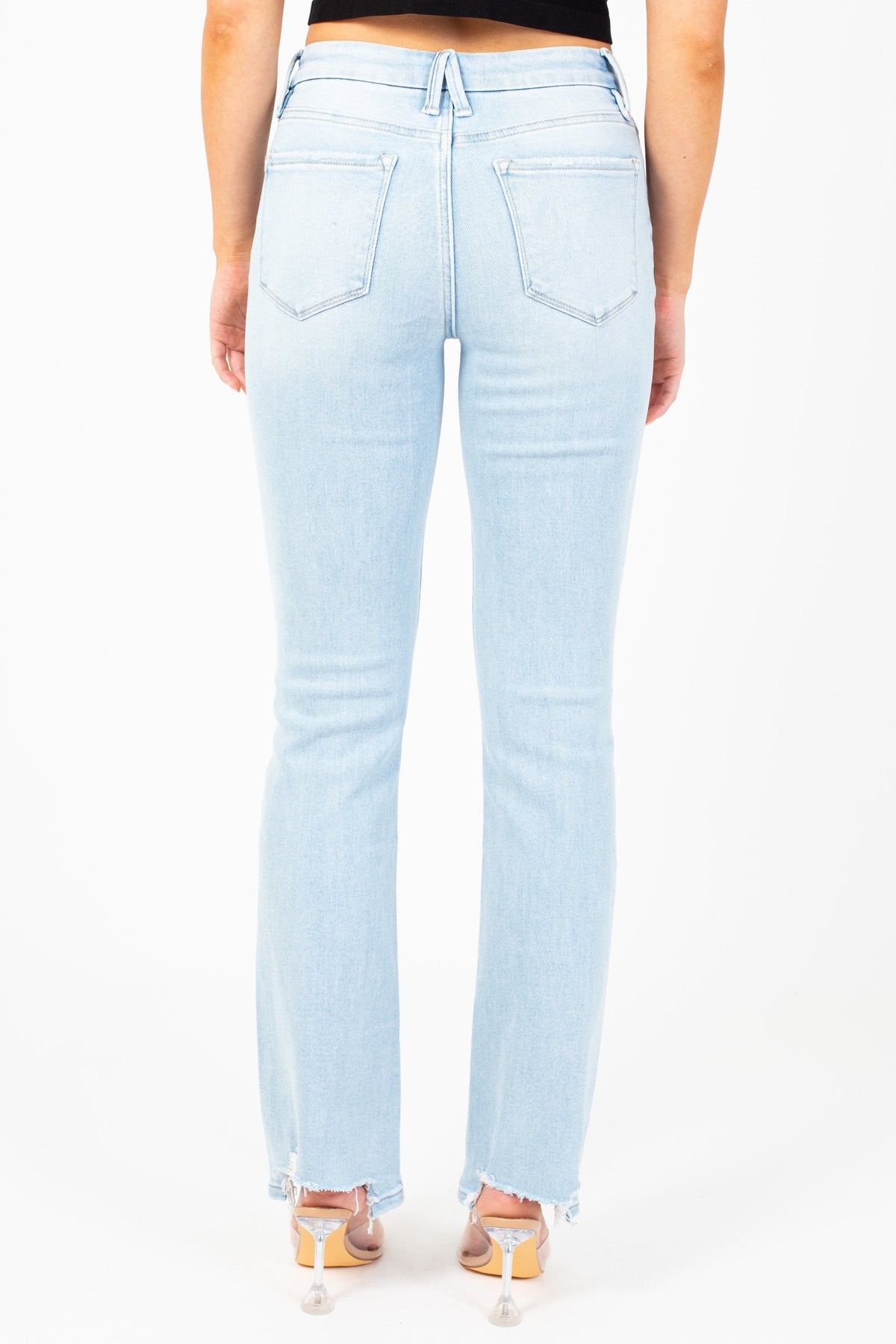 Flying Monkey® Seamless Raw Hem Bootcut Jean
