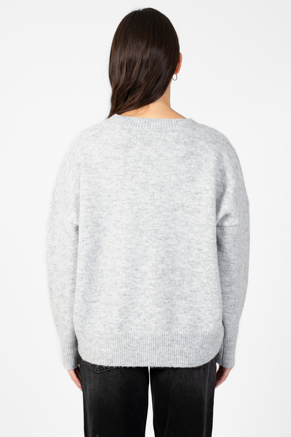 Lyla + Luxe® Heart Stitch Crew Neck Sweater