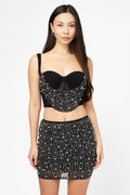 Artpop Pearl Crop Bustier Blouse