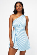 Midnights Pleated Hi Lo Mini Dress
