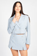 Mabel Houndstooth Skort