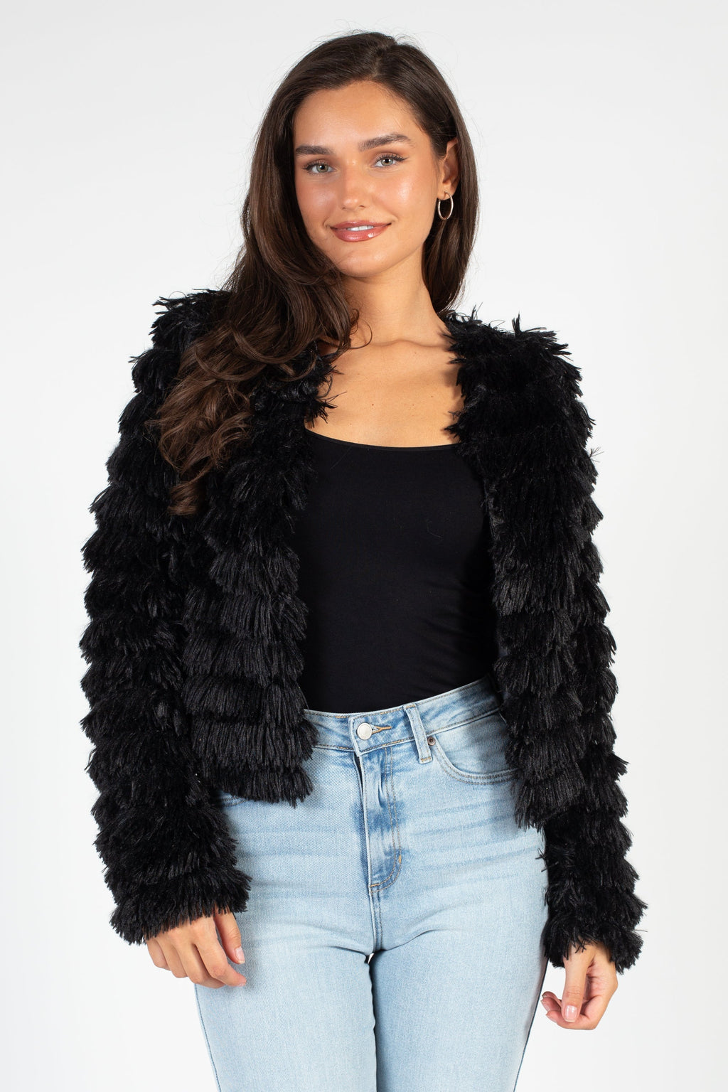 Callie Shaggy Fringe Jacket