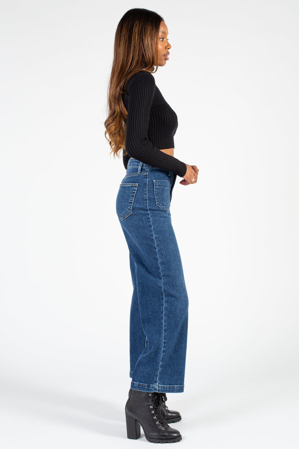 Georgina Ribbed Crop Turtleneck