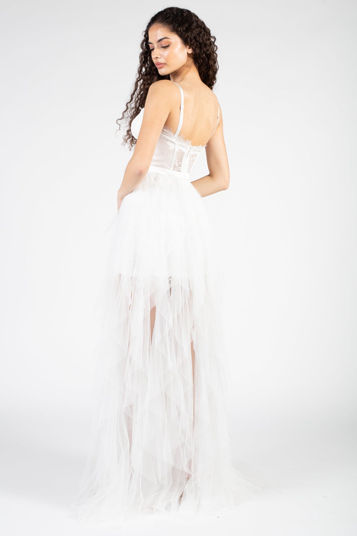 Miley Tulle Lace Maxi Dress