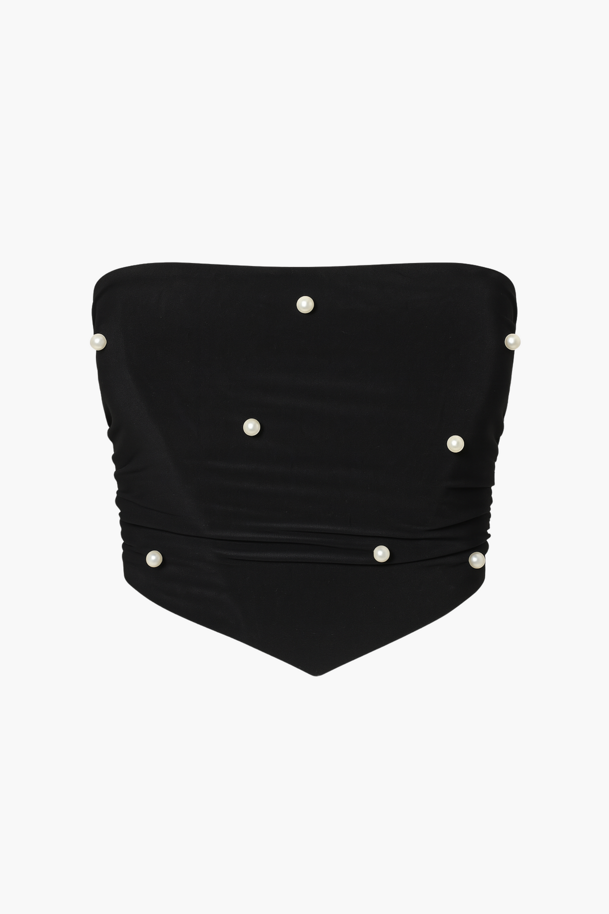 Tracy Pearl Embellished Mesh Bustier