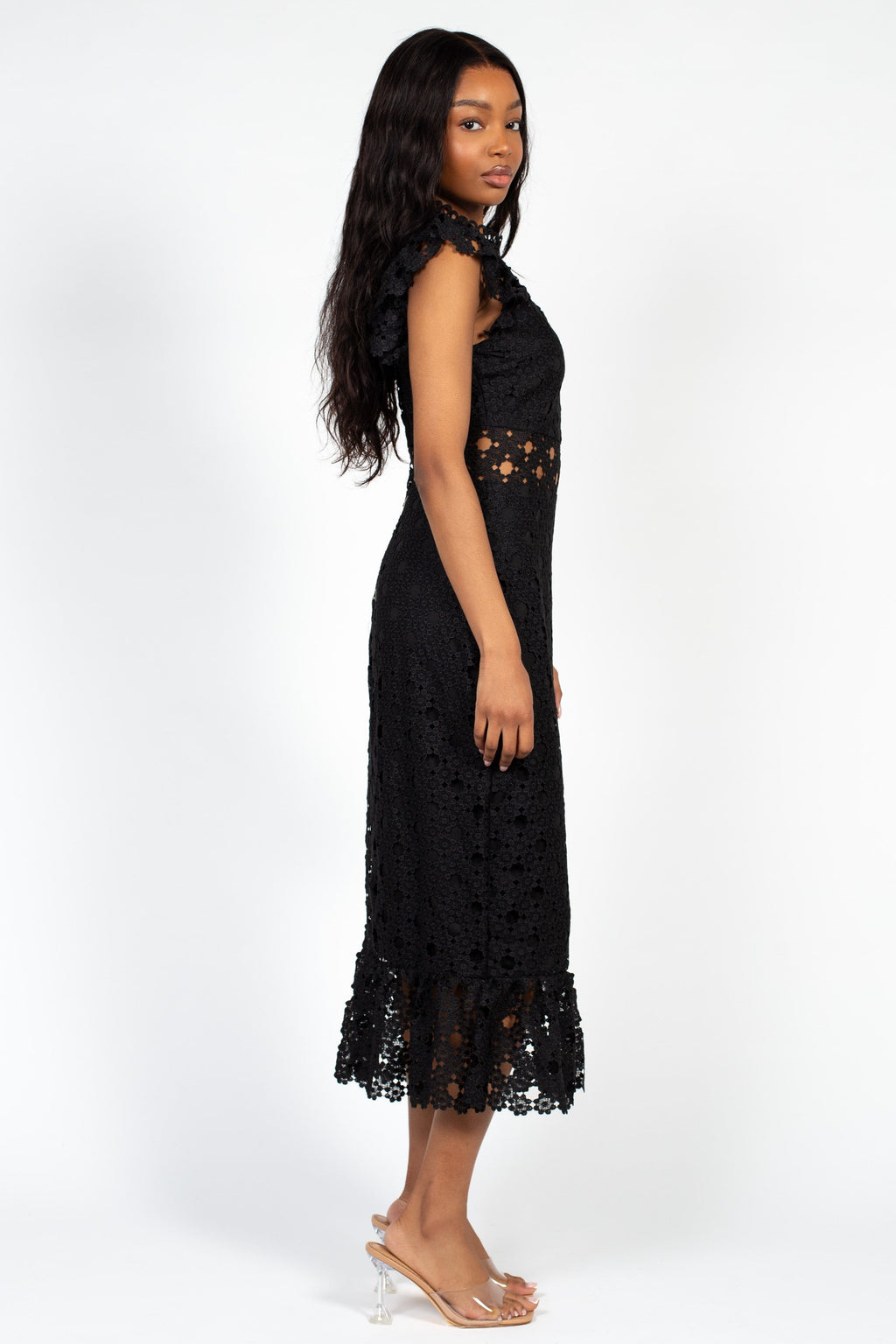 Samantha Lace Trumpet Bottom Midi Dress