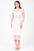 Samantha Lace Trumpet Bottom Midi Dress