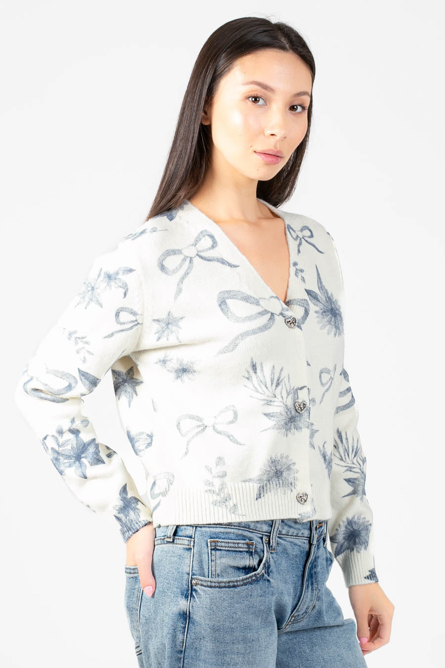 Lyla + Luxe® Kailiebow Cardigan