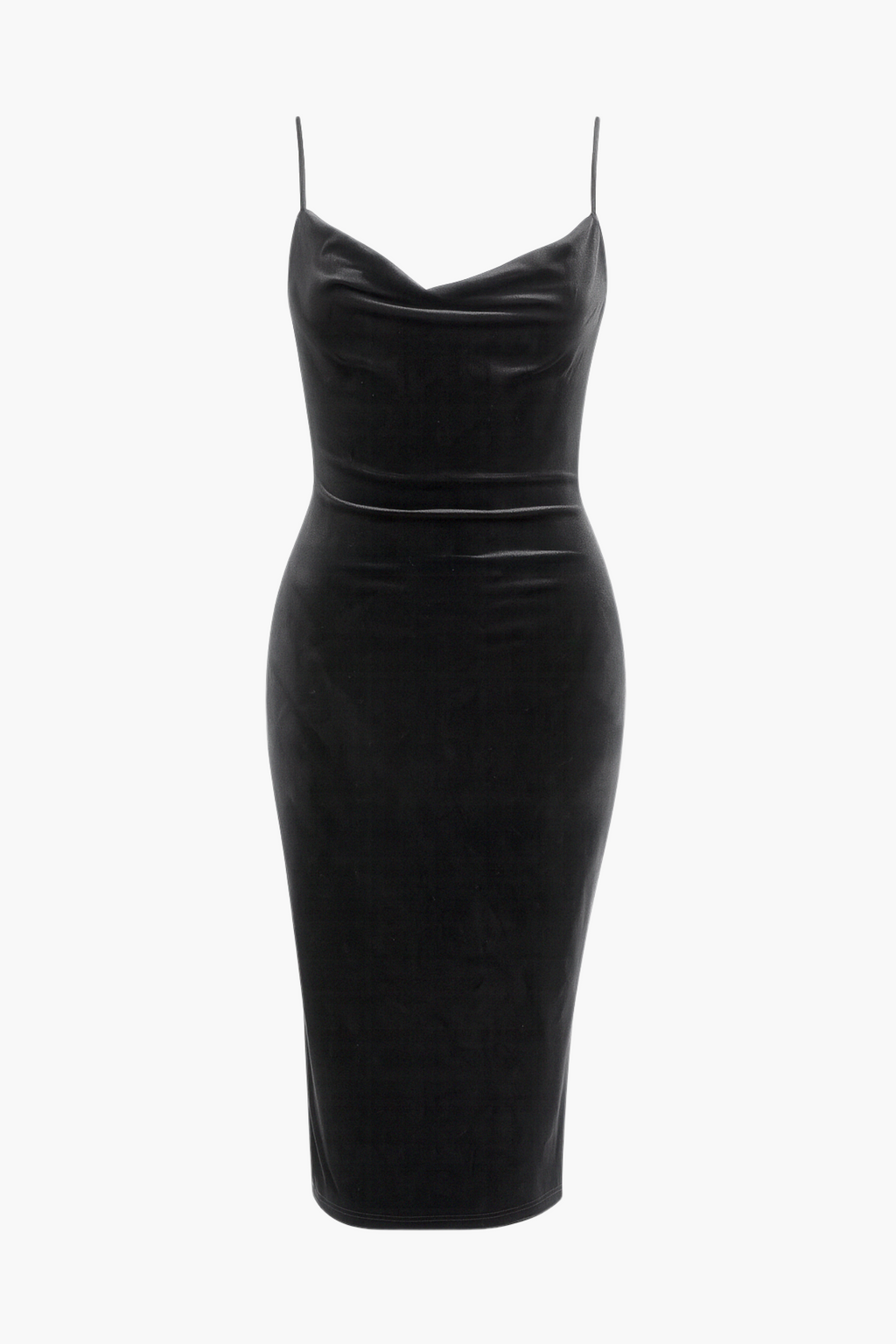 Evie Velvet Fitted Midi Dress