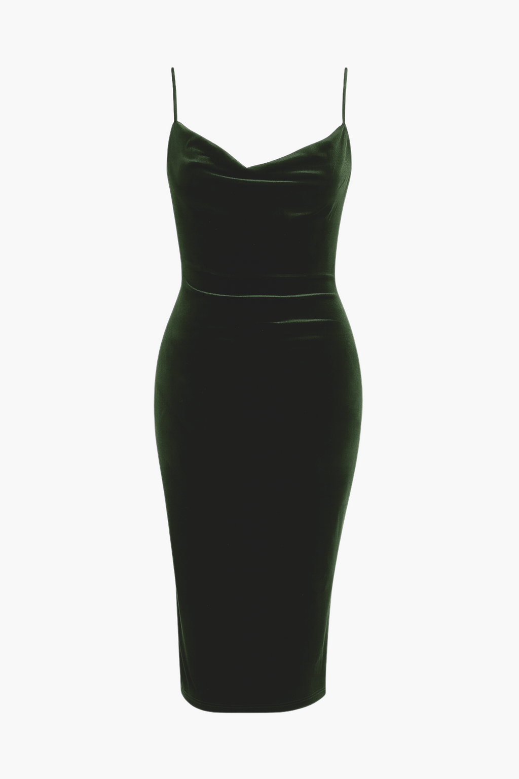 Evie Velvet Fitted Midi Dress