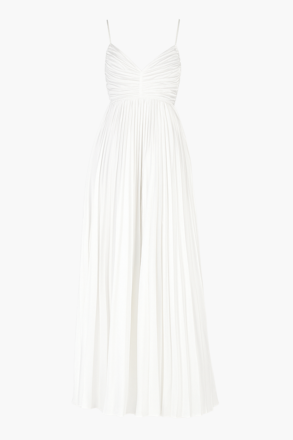 Zephrya Tie Back Satin Pleated Gown
