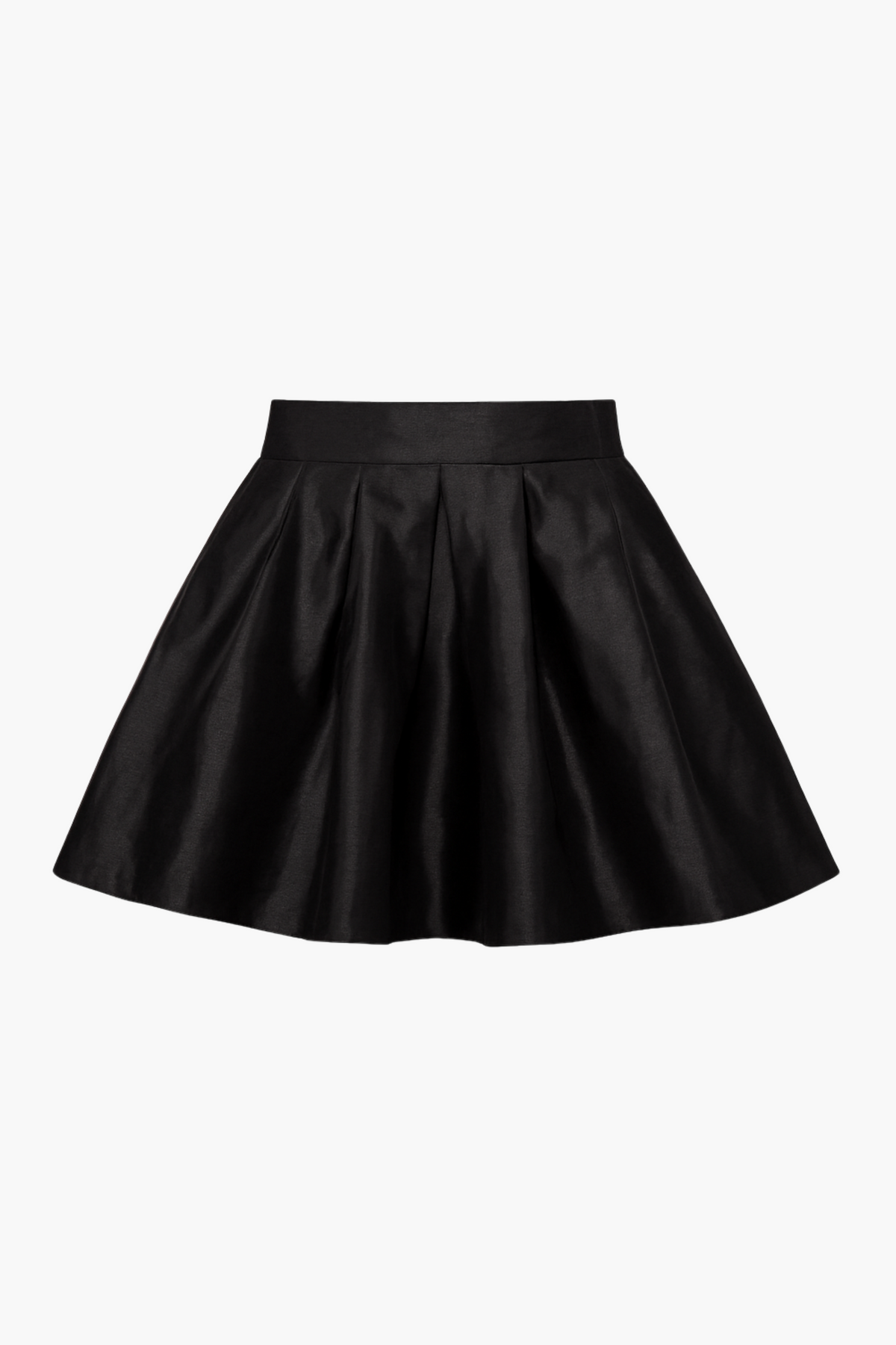 Electric Kiss Tie Waist Taffeta Mini Skirt