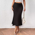 Knitted jacquard elastic hip-wrapped fishtail skirt skirt