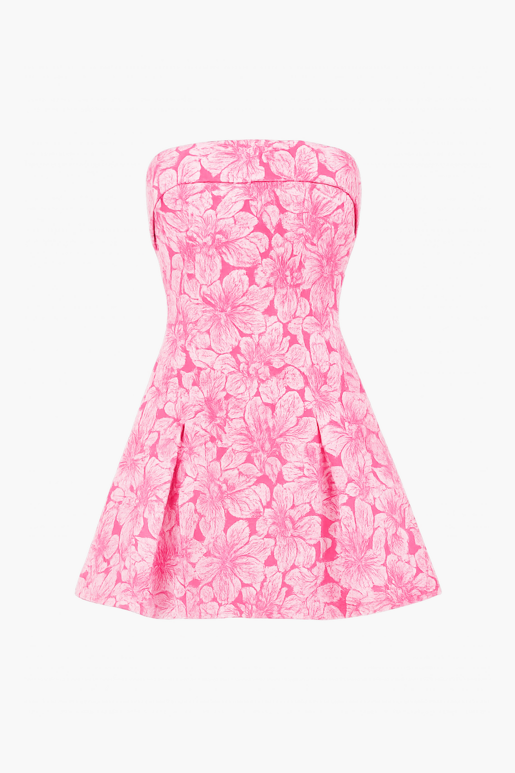Selah Strapless Floral Jacquard Mini Dress