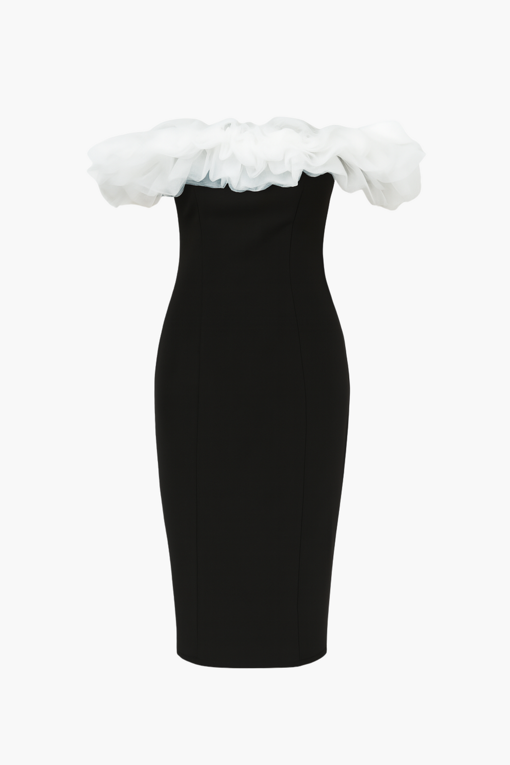 Lottie Tulle Trim Midi Dress