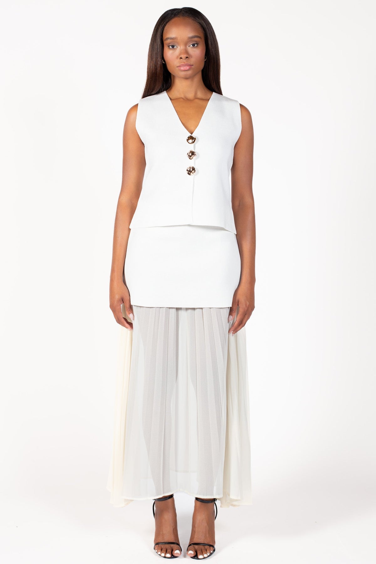 Saylor Button Vest Cardigan