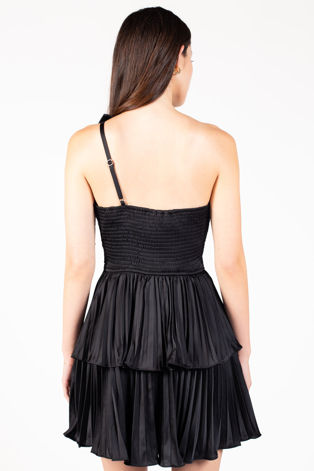 Lucetta Knotted Satin Mini Dress