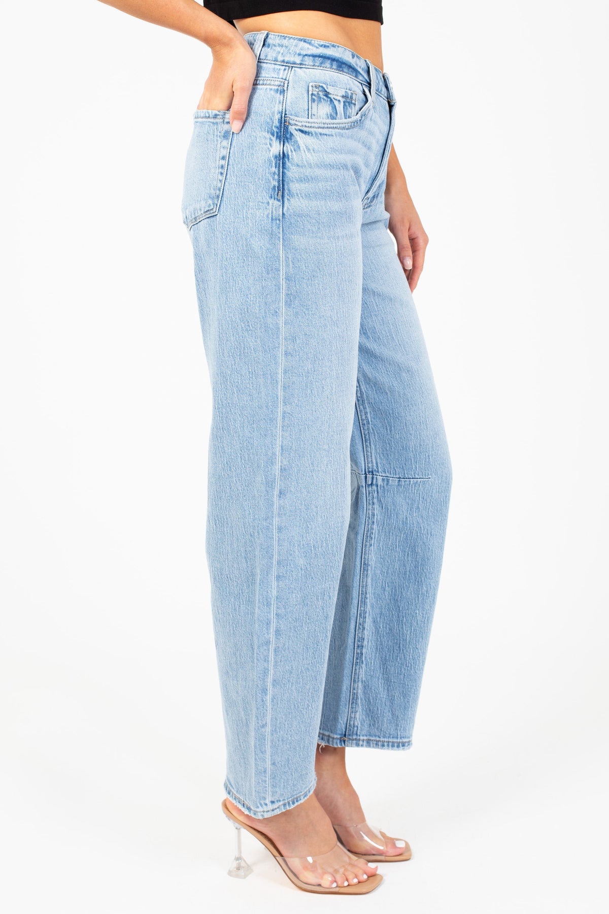Flying Monkey® High Waisted Wide Barrel Jean