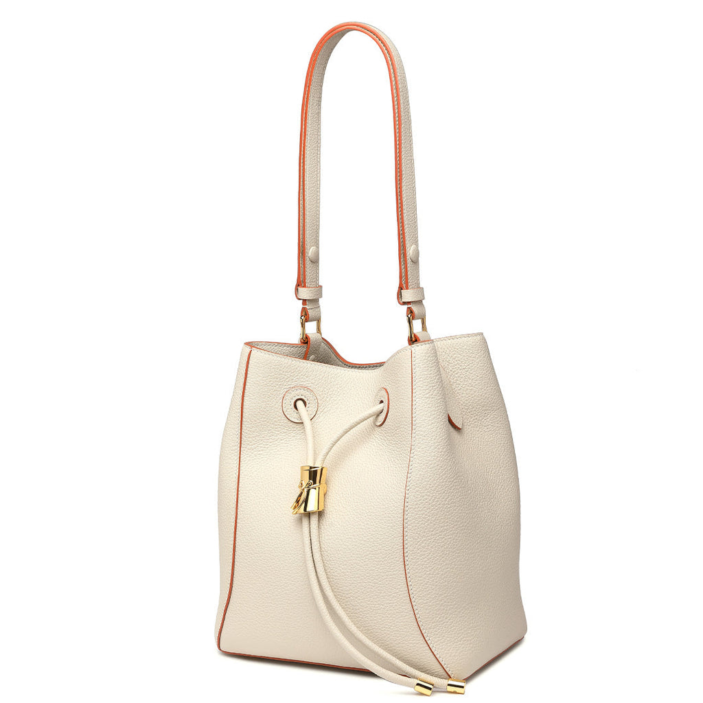 Handmade Leather Shoulder Bucket Bag